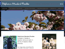 Tablet Screenshot of delphiniumstandardpoodles.com